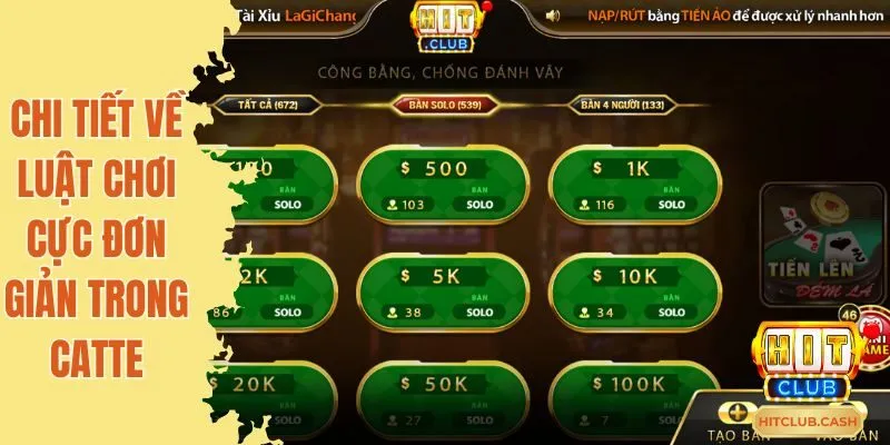 Chi tiết về luật chơi cực đơn giản trong Catte